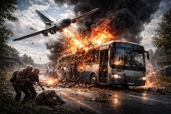 DRON SMRTU POGODIO AUTOBUS SA PUTNICIMA: Krvavi napad u Belgorodskoj oblasti